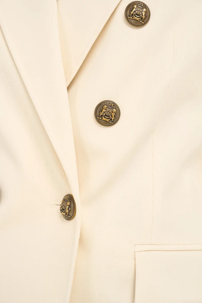 Damenblazer mit Knöpfen, tailliert, Modell „Connor“, Off-White