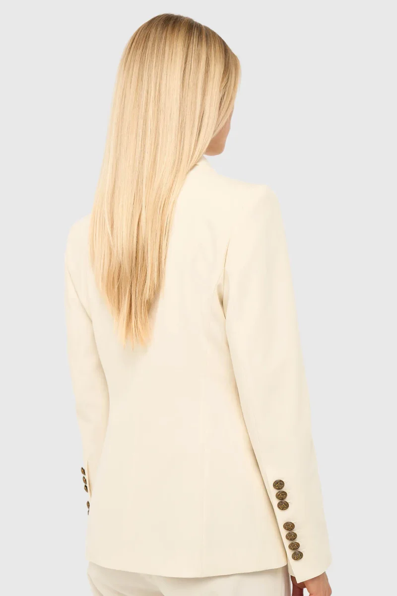 Damenblazer mit Knöpfen, tailliert, Modell „Connor“, Off-White