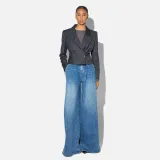 Blazer Dames Kort Blauw Krijtstreep Stan