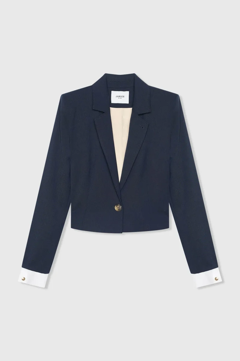 Damen-Blazer, kurz, blau, Stan