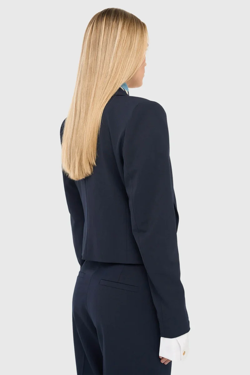 Damen-Blazer, kurz, blau, Stan