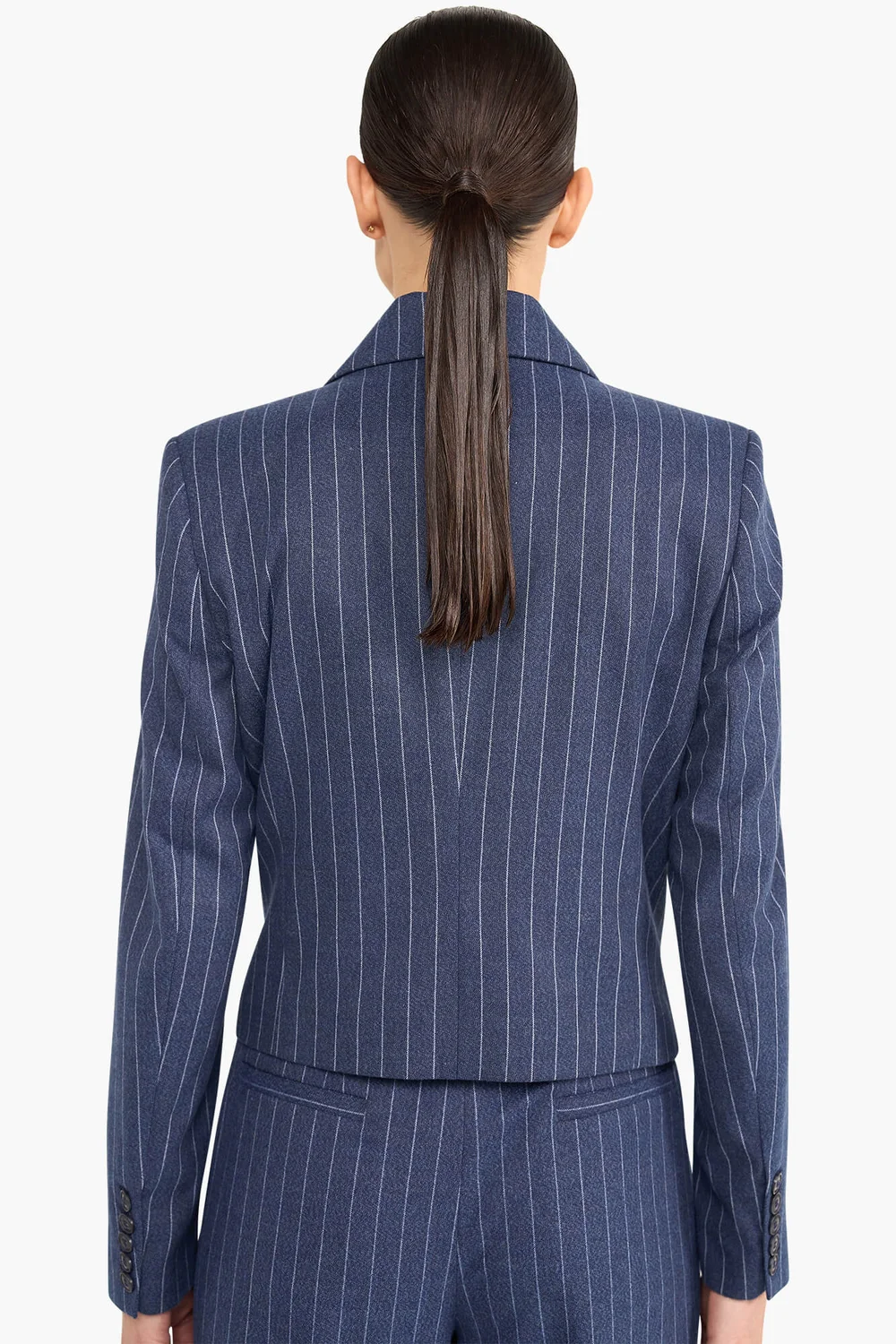 Blazer Dames Kort Stan Blauw Streep