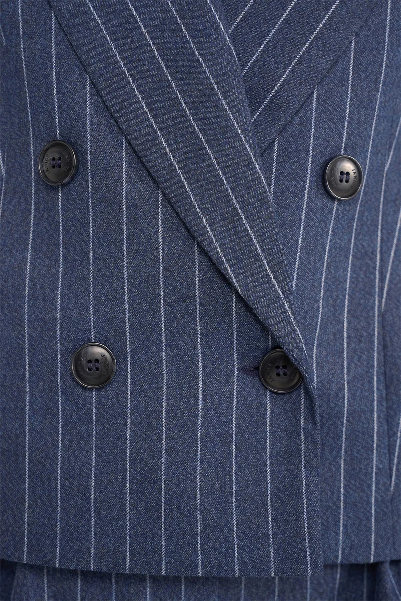 Blazer Dames Kort Stan Blauw Streep