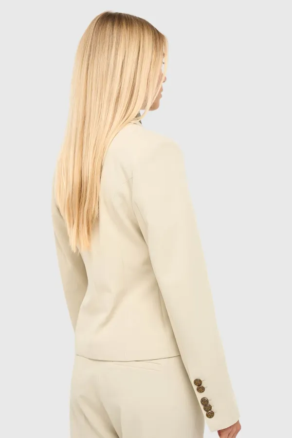 Women's Short Fitted Blazer by Lamar in Green