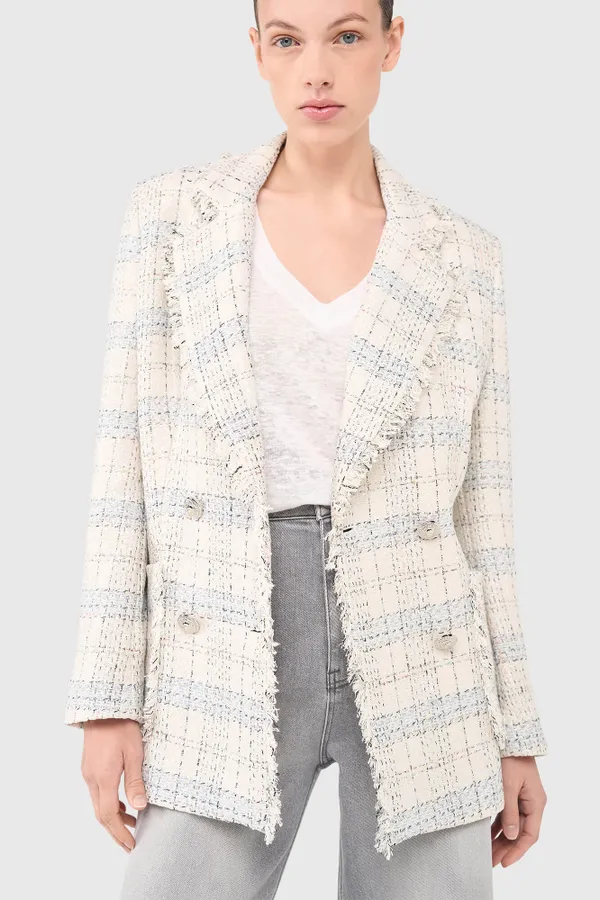 Martin Blazer Off White Metallic