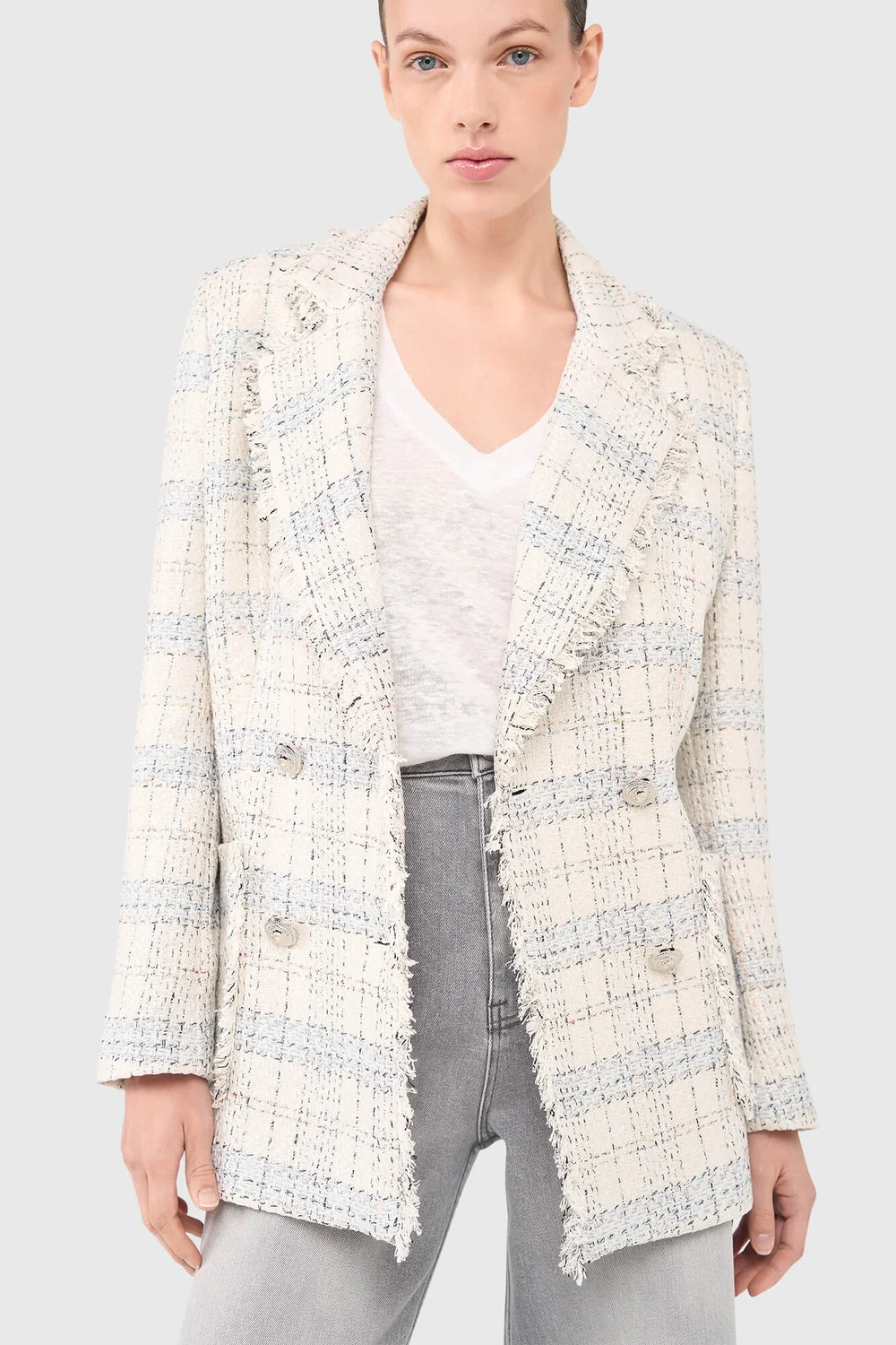 Martin Blazer Off-White Metallic