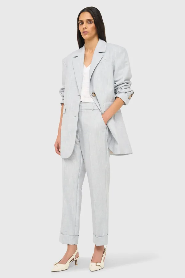 Women's Oversized Blue Lurex Buddy Blazer