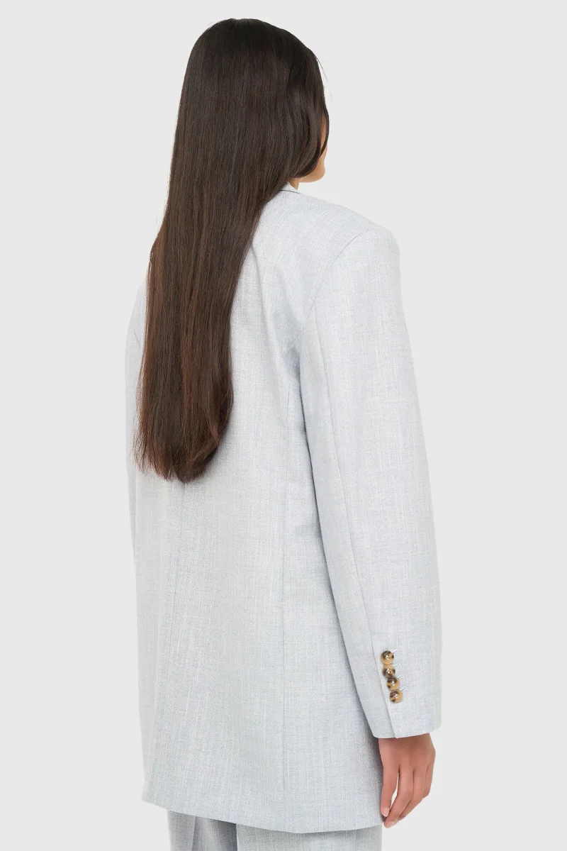Women's Oversized Blue Lurex Buddy Blazer