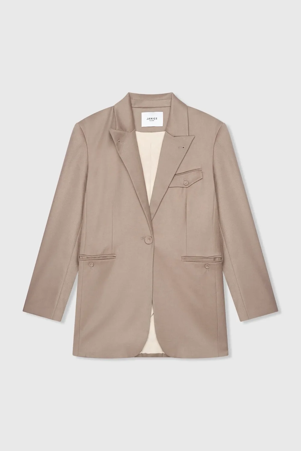 Women's Oversized Boyfriend Blazer in Brown