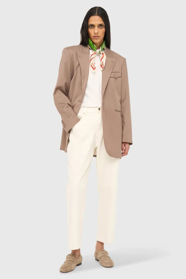 Women's Oversized Boyfriend Blazer in Brown