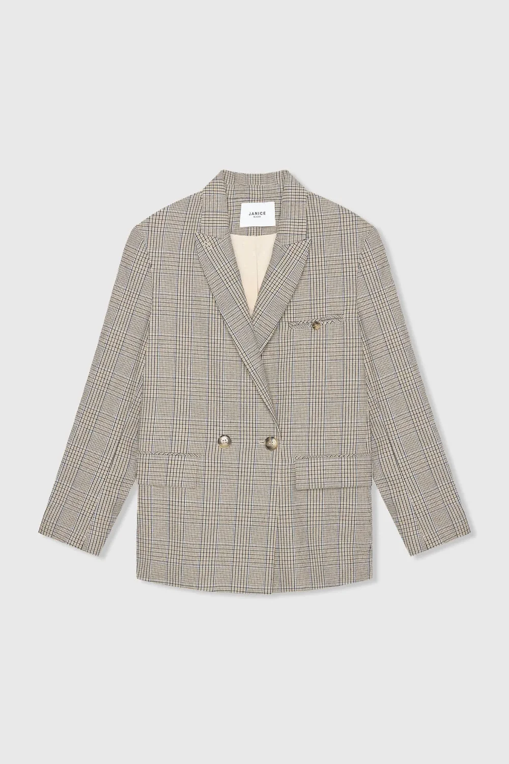 Blazer Dames Ruit Jones Beige
