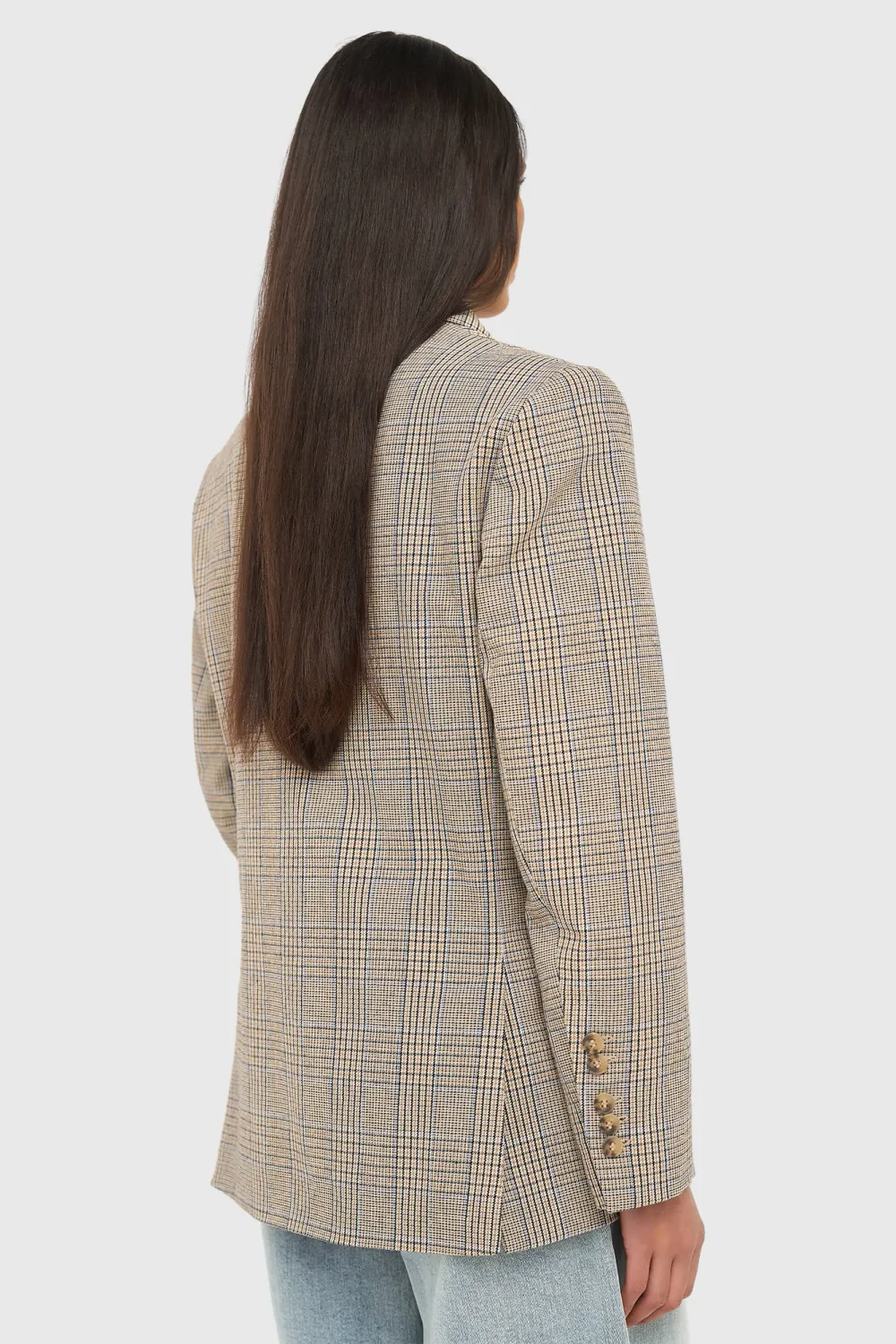 Blazer Dames Ruit Jones Beige