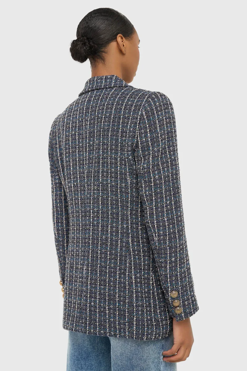 Damenblazer aus Tweed, blau, Martin
