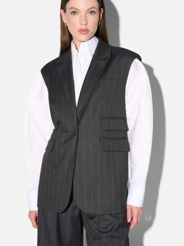 Blazer Vest Dames Zwart Krijtstreep Marvin