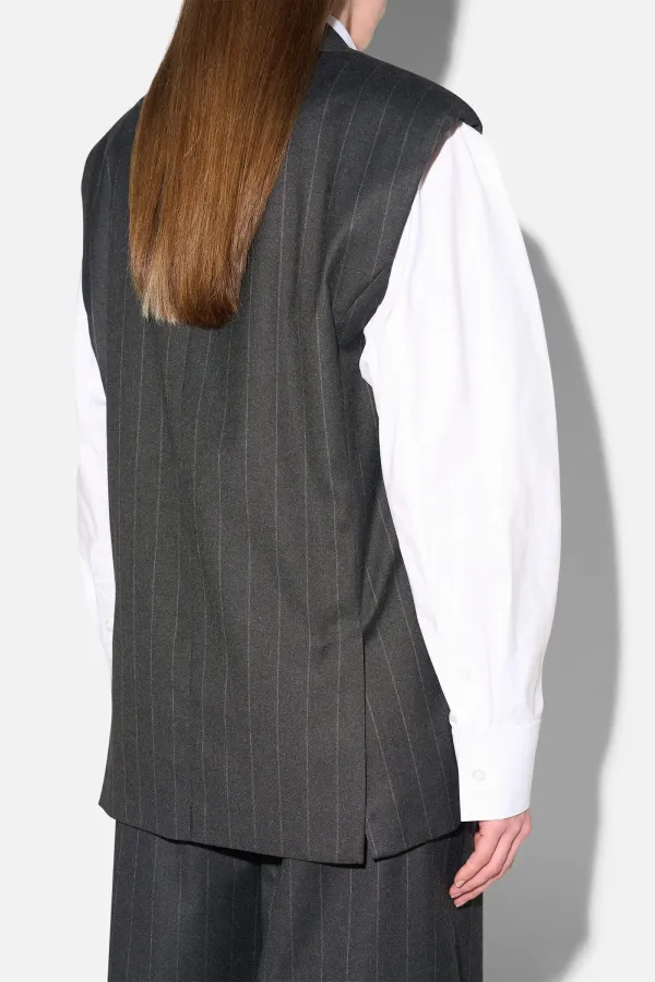 Blazer Vest Dames Zwart Krijtstreep Marvin