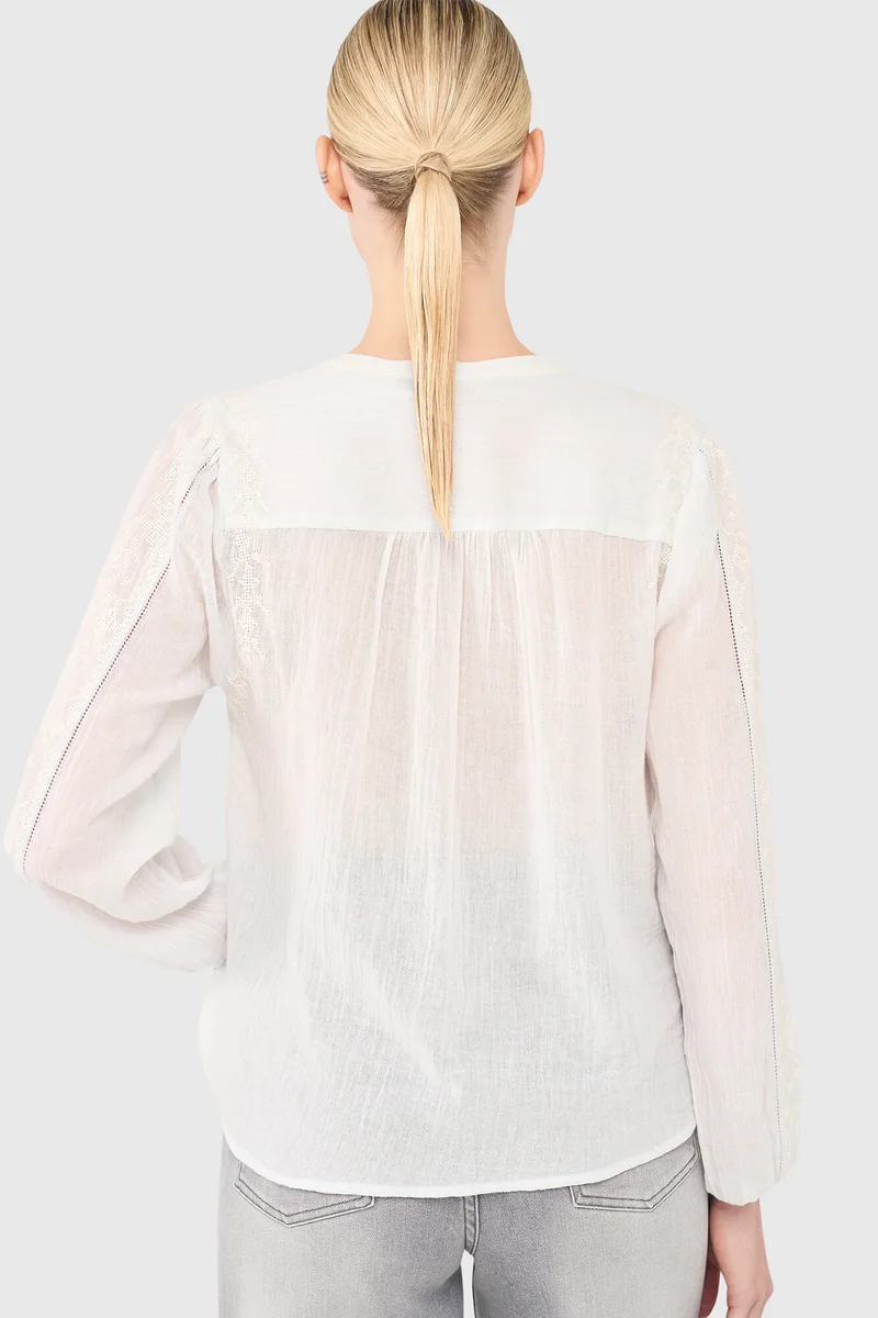 Austin-Bluse Hellblau