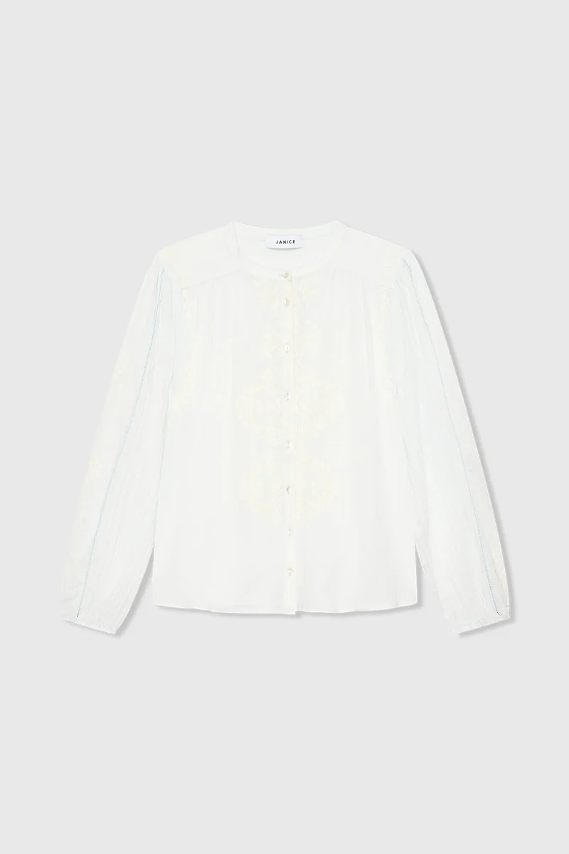 Austin-Bluse Hellblau
