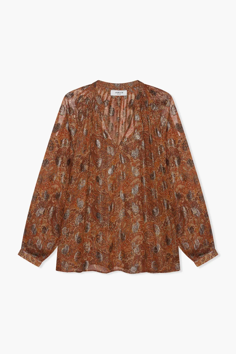 Blouse Dames Bruin Landon Paisley
