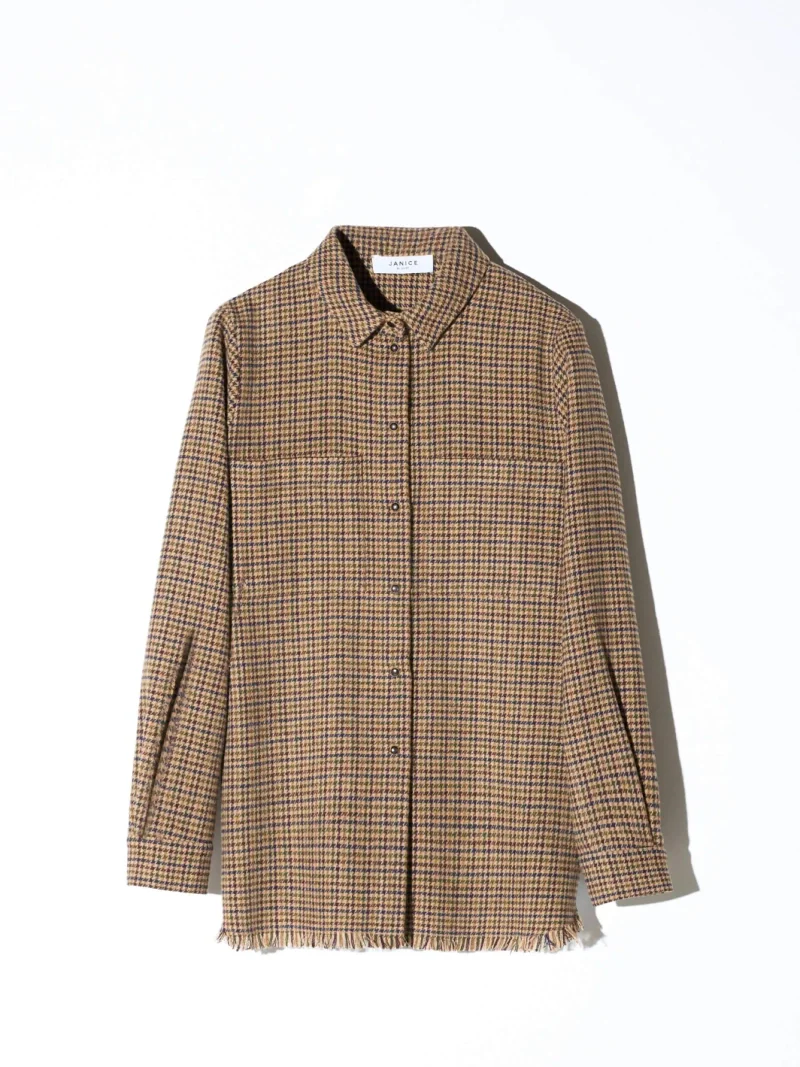 Blouse Dames Bruin Ruit Shane