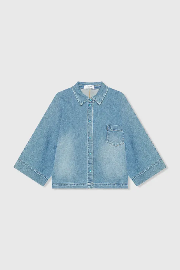 Damenbluse aus Denim im Kimono-Stil Carl 379
