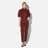 Blouse Dames Denim Pofmouw Lars Burgundy