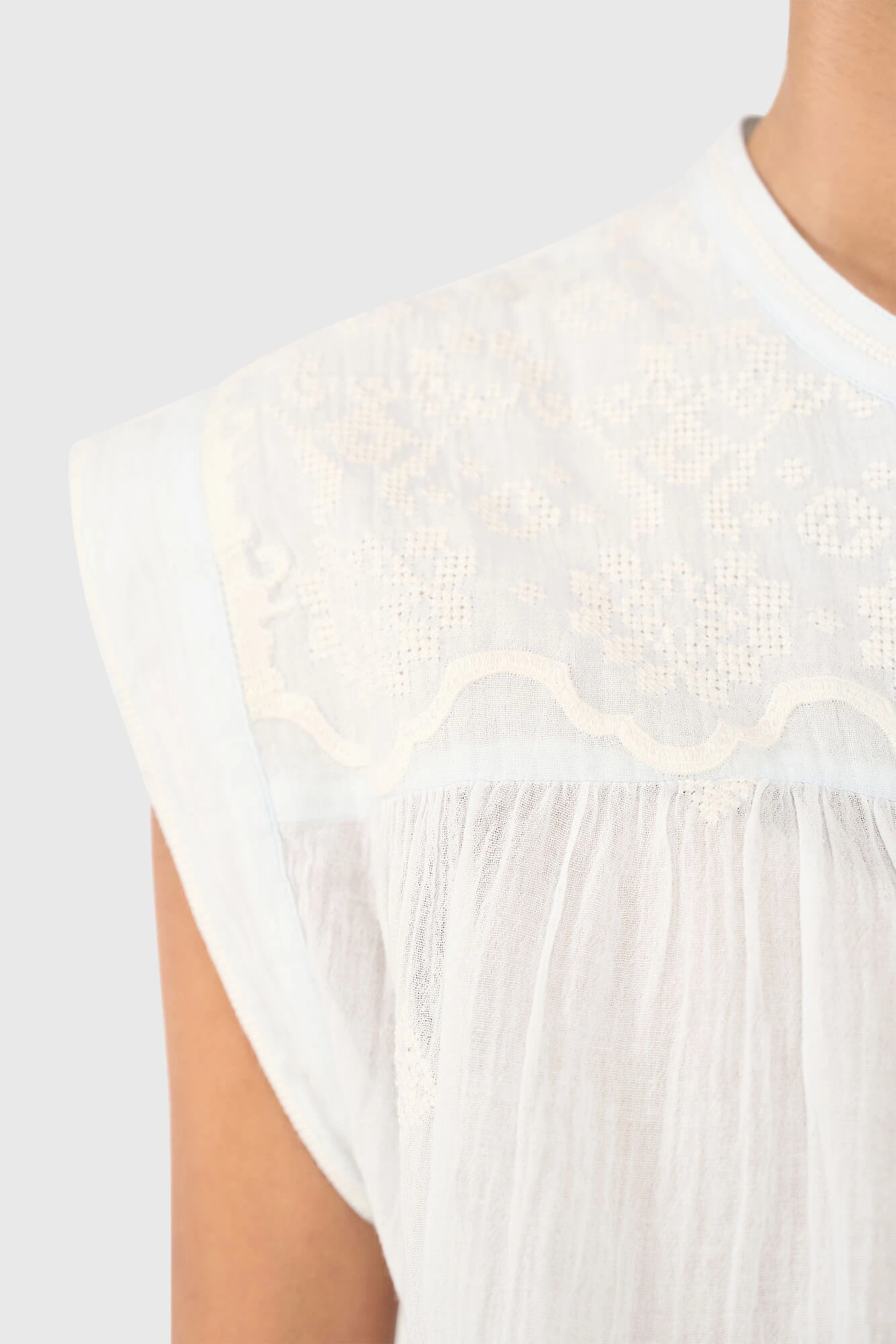 Jace-Bluse Hellblau