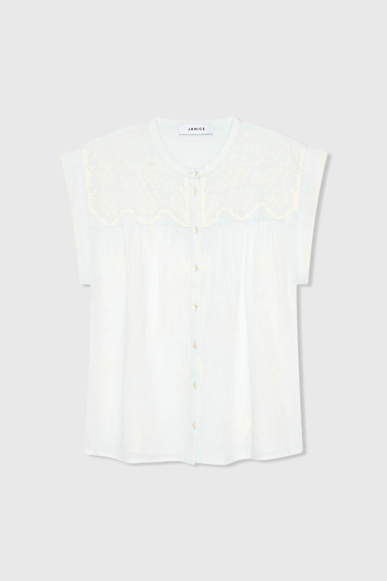 Jace-Bluse Hellblau