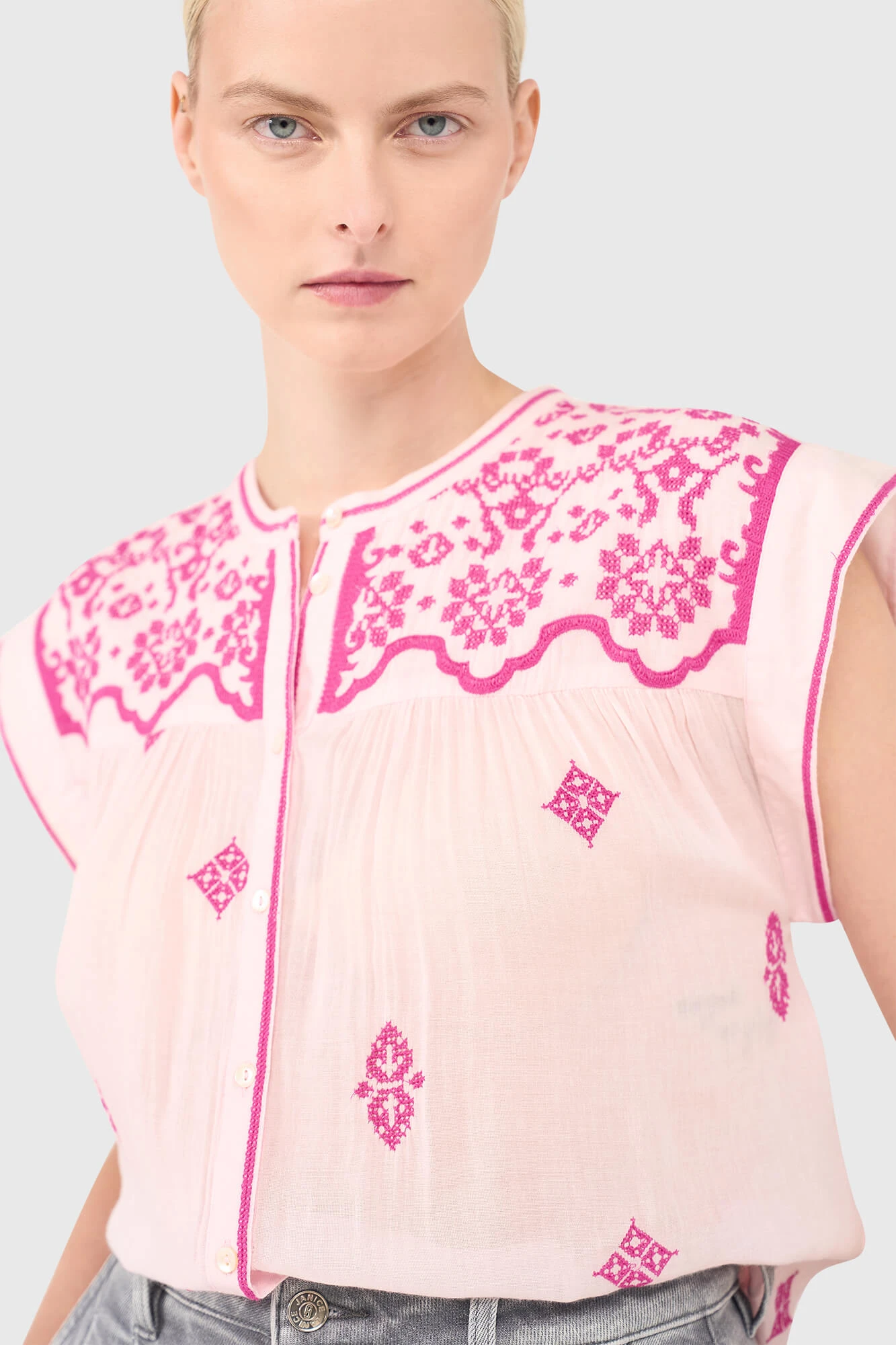 Jace-Bluse in Rosa