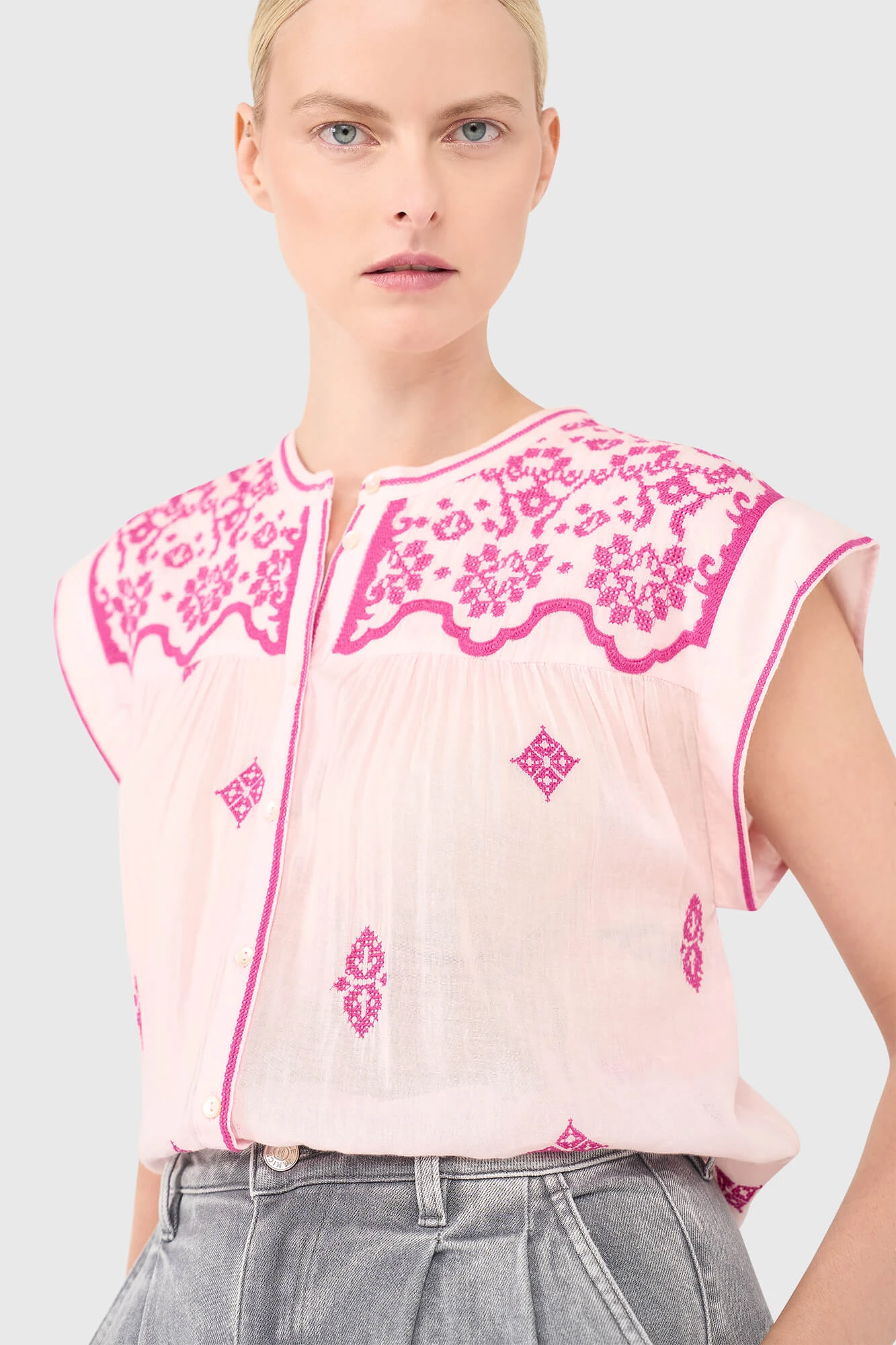 Jace-Bluse in Rosa