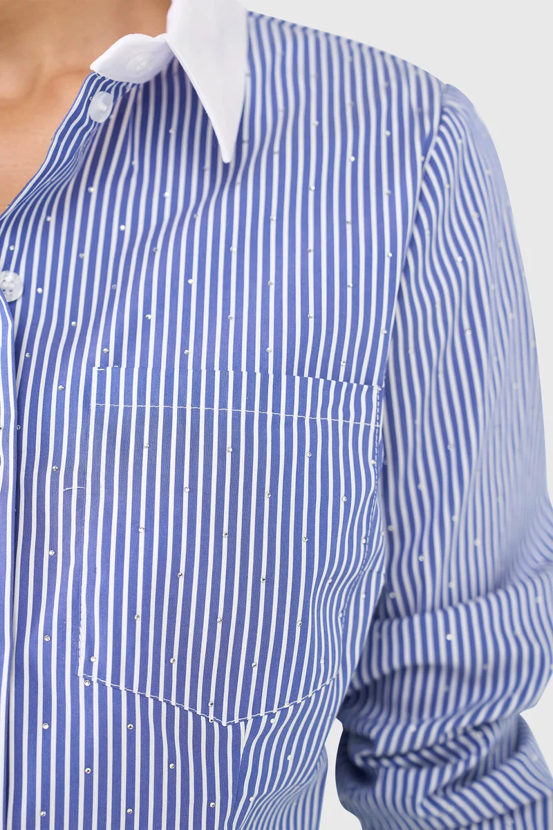 Justin  Bluse mit Streifen und Strass