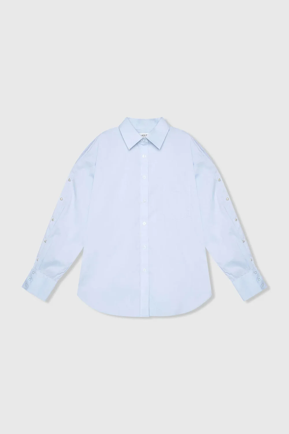 Damenbluse aus Baumwolle, blau, Paul
