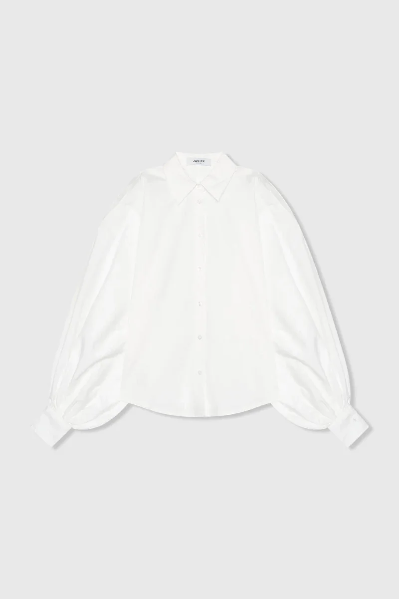 Women's Cotton Blouse, White, Stone Cut-Out