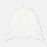 Blouse Dames Katoen Wit Stone Cut Out