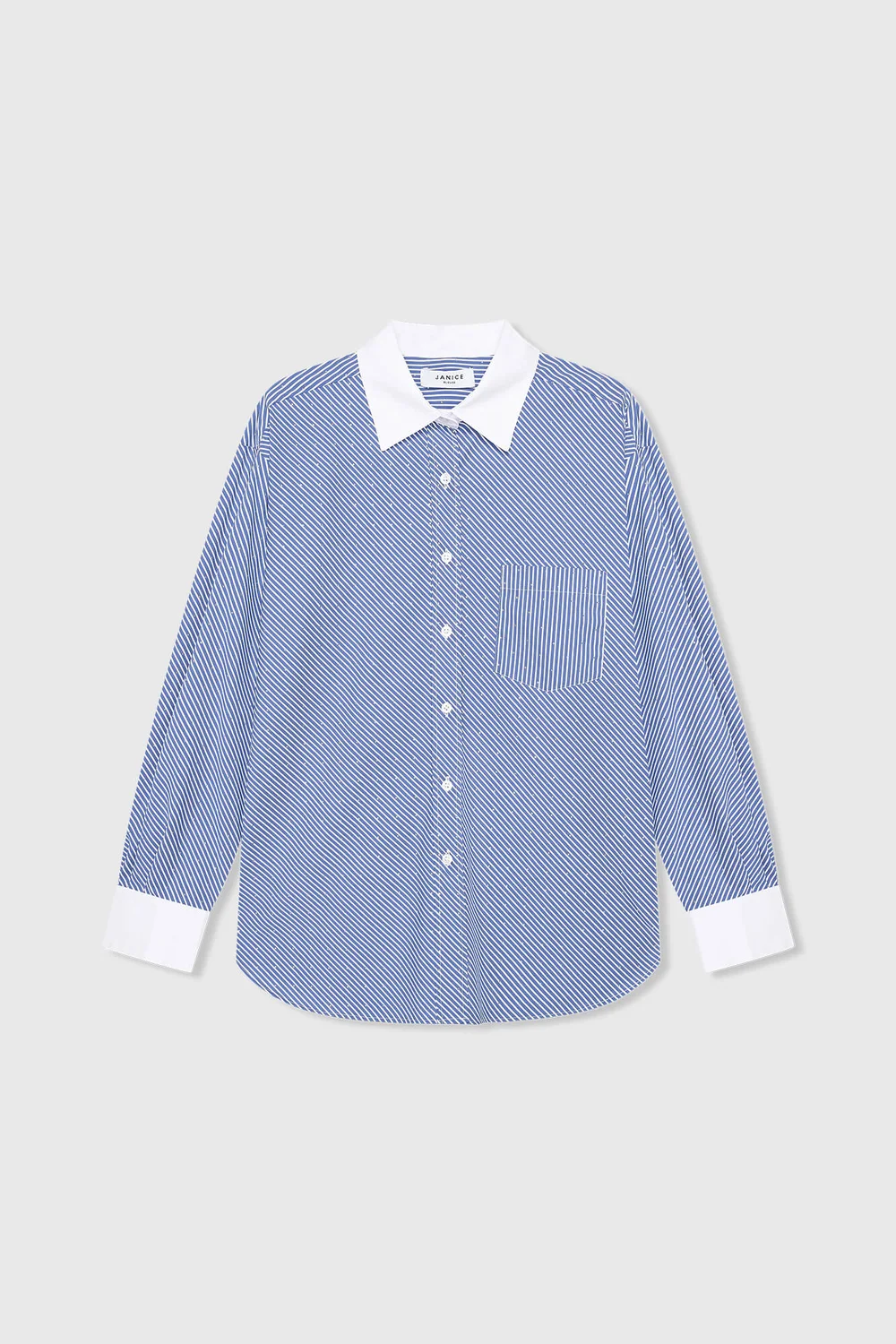 Kygo Striped Rhinestone Blouse