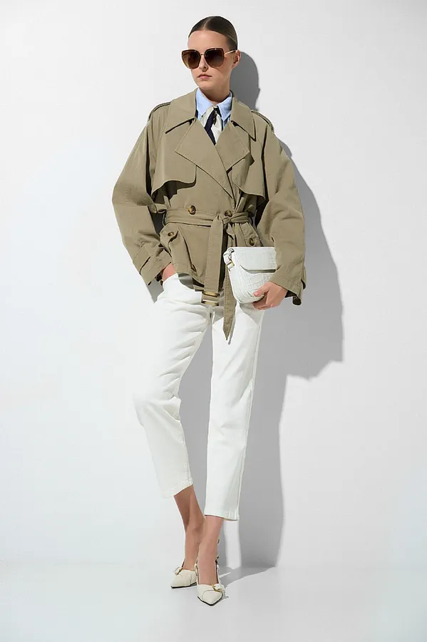 Groene Korte Trenchcoat Cayden