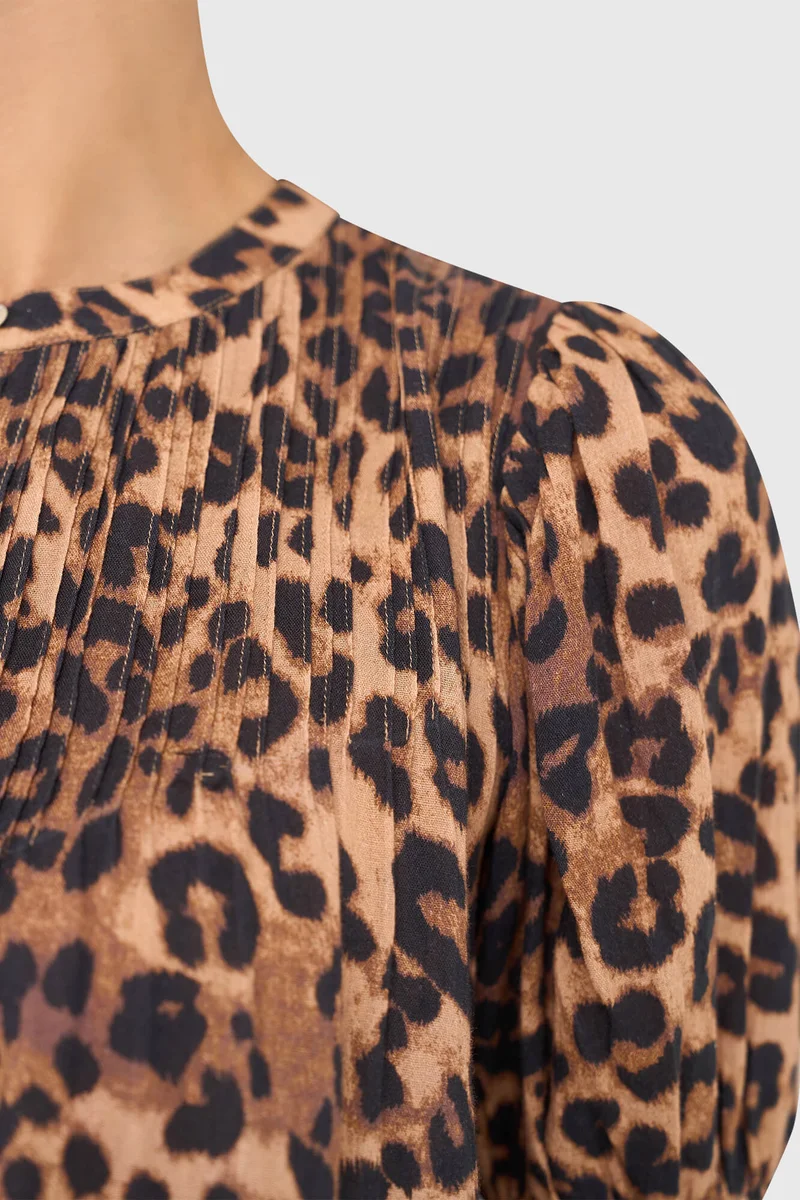 Kai Blouse with Leopard Print