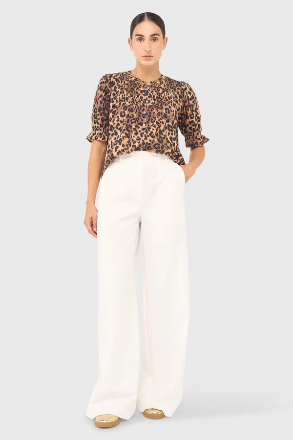 Kai-Bluse mit Leopardenmuster