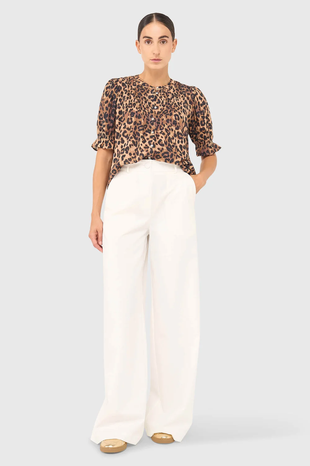 Kai Blouse with Leopard Print