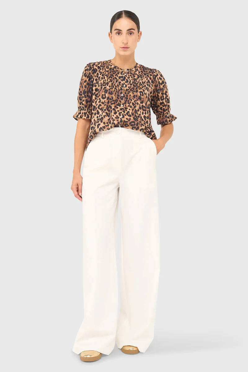 Kai Blouse with Leopard Print
