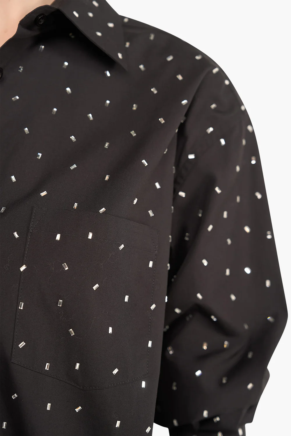 Katoenen Blouse Dames Steentjes Kygo Zwart