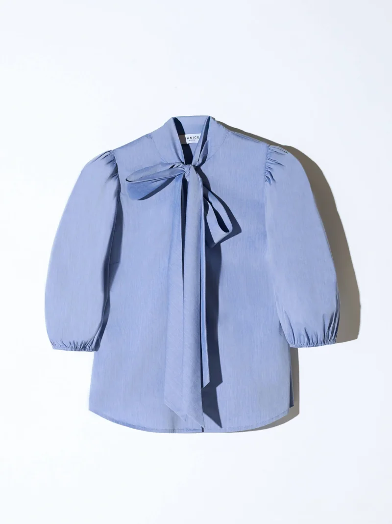 Blouse Dames Strik Katoen Blauw Lars