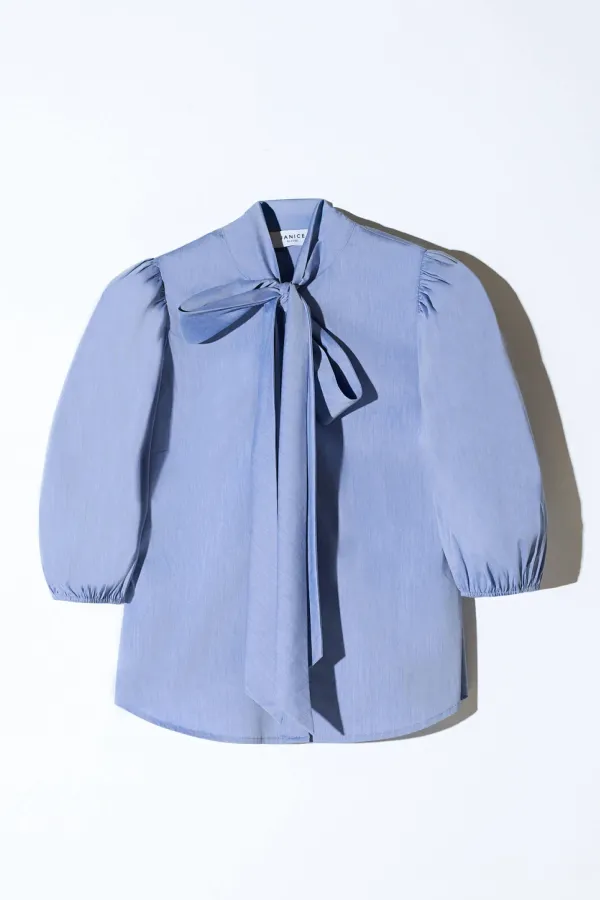Blouse Dames Strik Katoen Blauw Lars