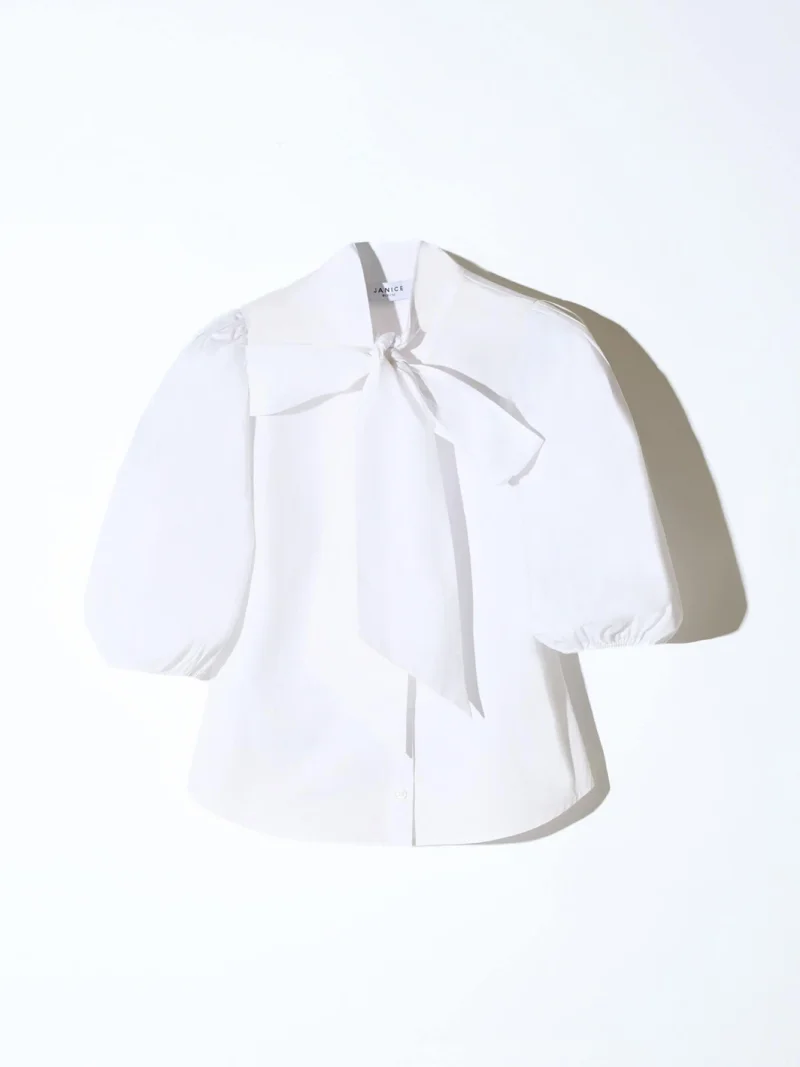 Blouse Dames Strik Katoen Wit Lars