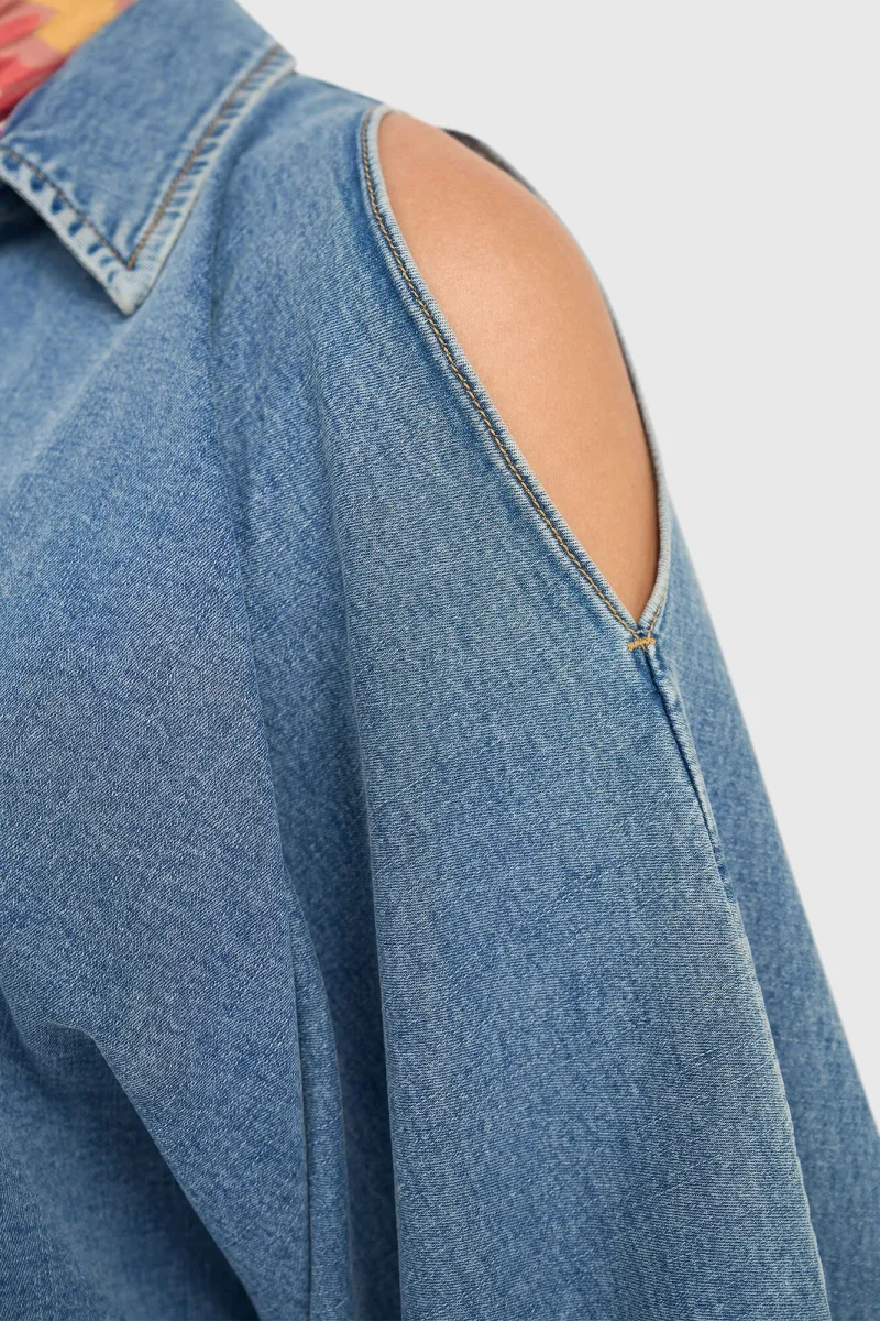 Women's Blouse with Wide Sleeves, Puff Sleeve, Stone, 786