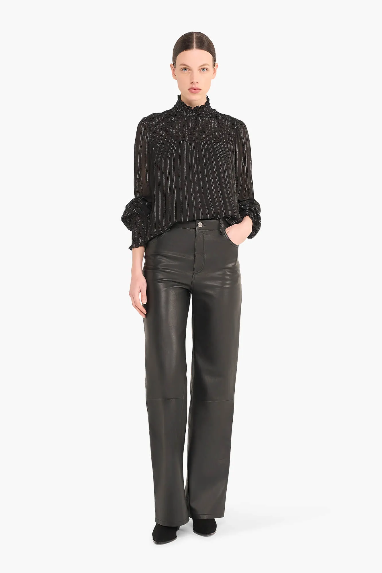 Blouse Dames Lurex Smog Hardy Zwart