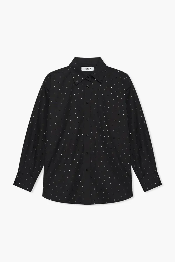Katoenen Blouse Dames Steentjes Kygo Zwart