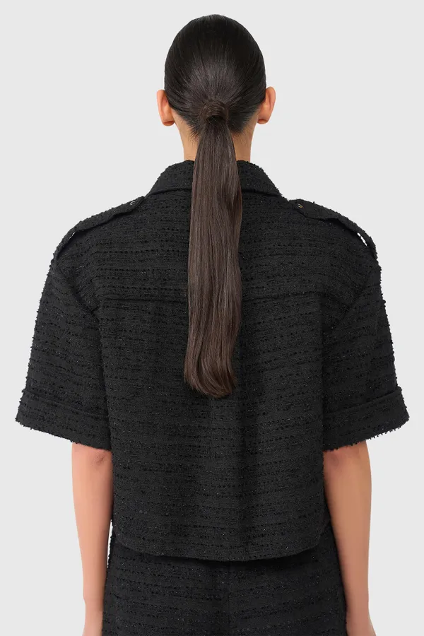Spike Zwart Tweed Lurex