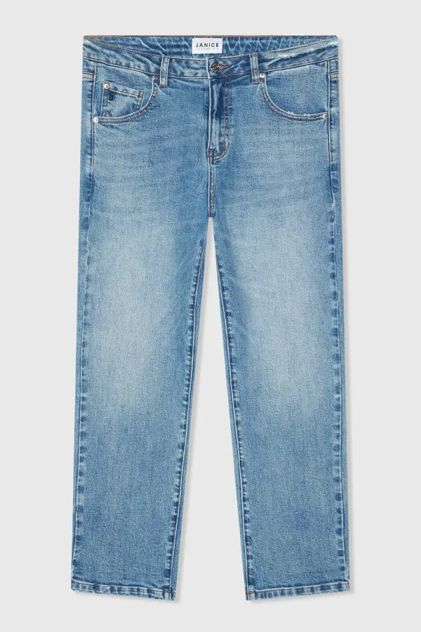 Women's Mid-Rise Boyfriend Jeans, Blue, Size 379, Bailey