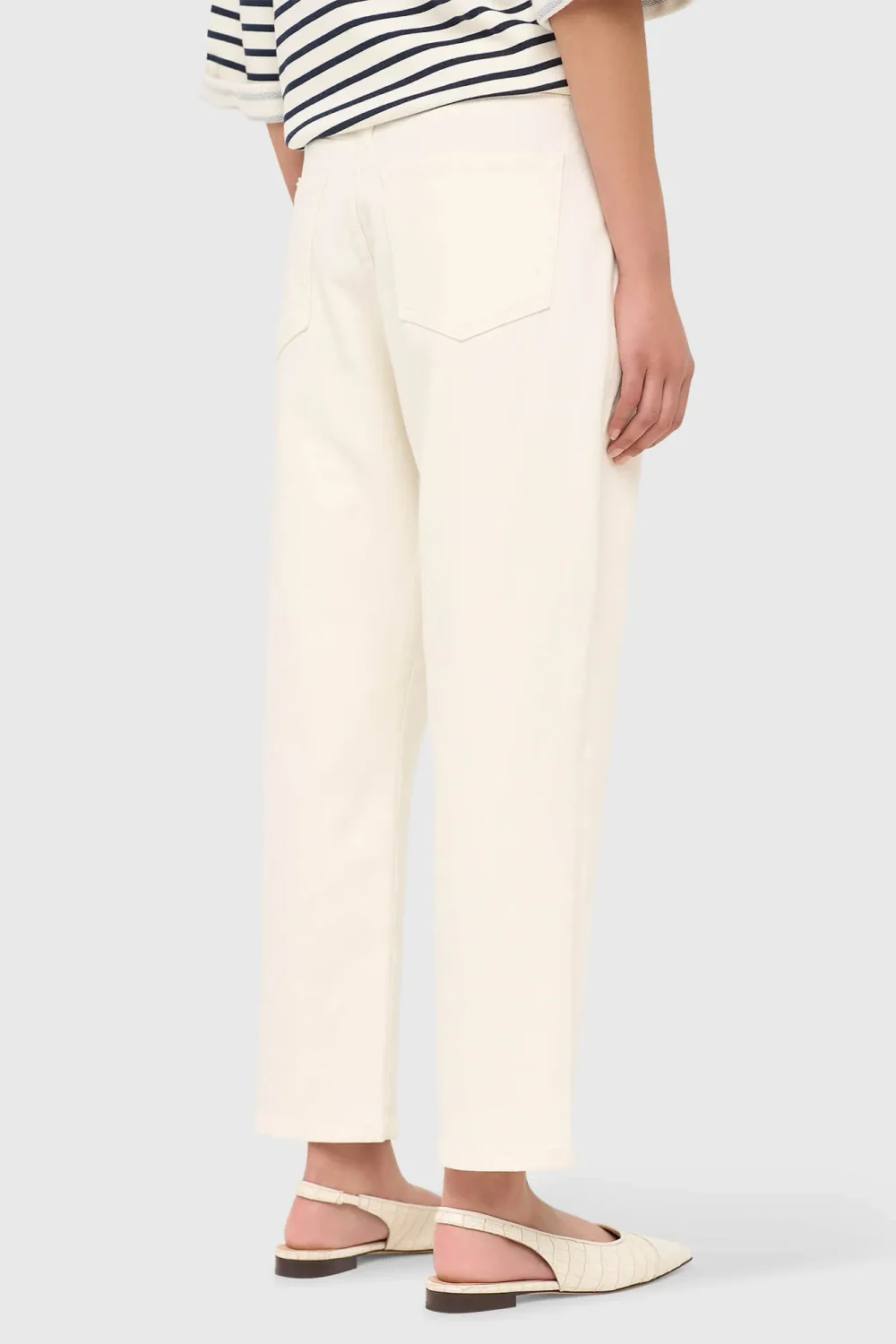 Boyfriend-Jeans für Damen, mittlere Leibhöhe, Stretch, Bailey, Off-White, 264