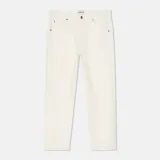 Boyfriend Jeans Dames Mid Rise Stretch Bailey Off White 264